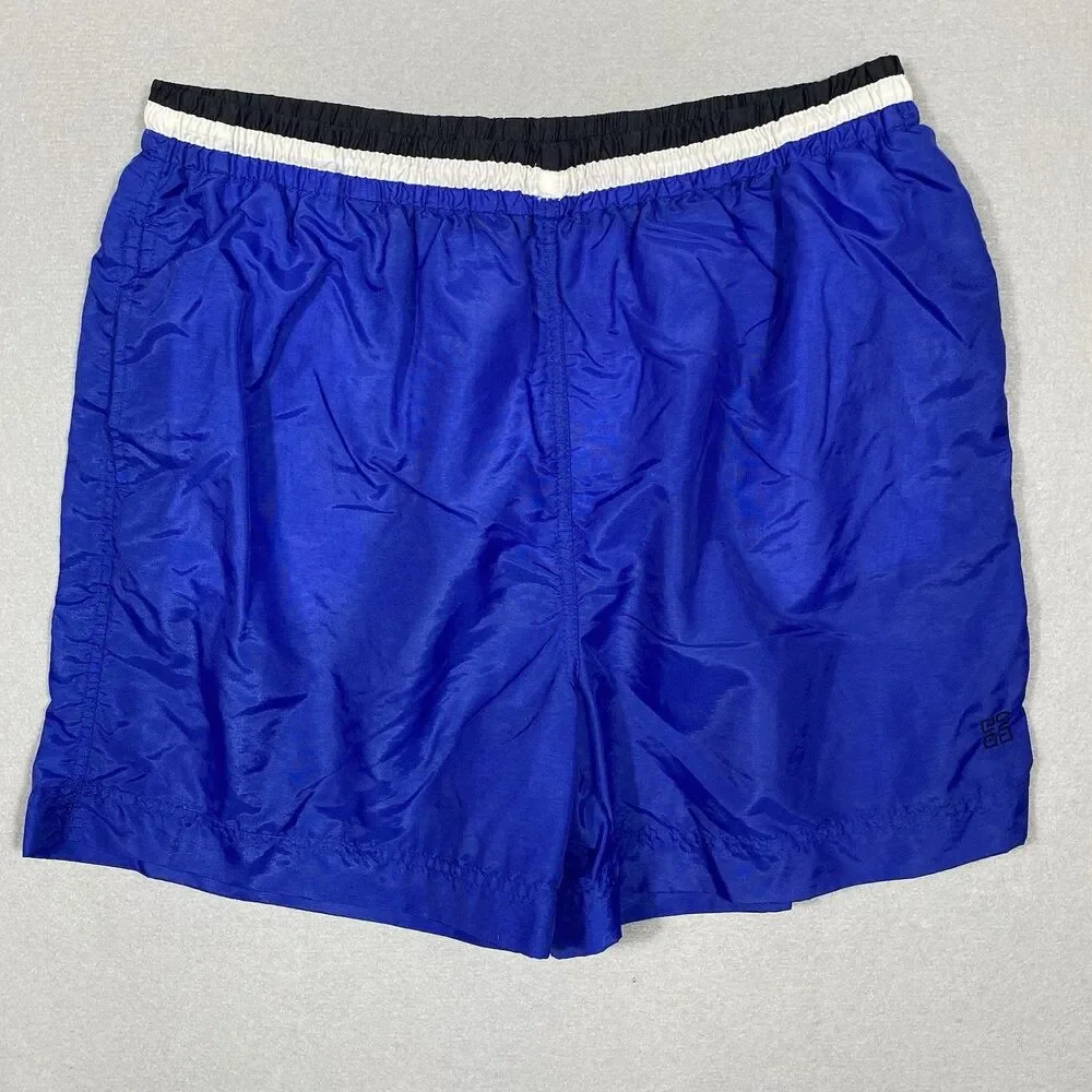 Vintage GIVENCHY Activewear Swim Trunks Men's L Blue Designer Resort Vacation